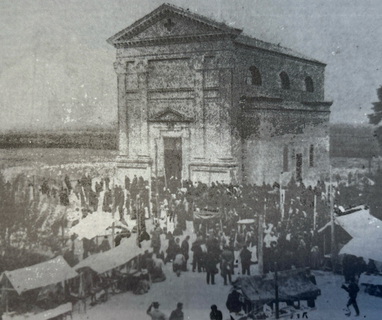 La Chiesa e la Fiera annuale di Quarto D'Altino nei primi del 1900.
