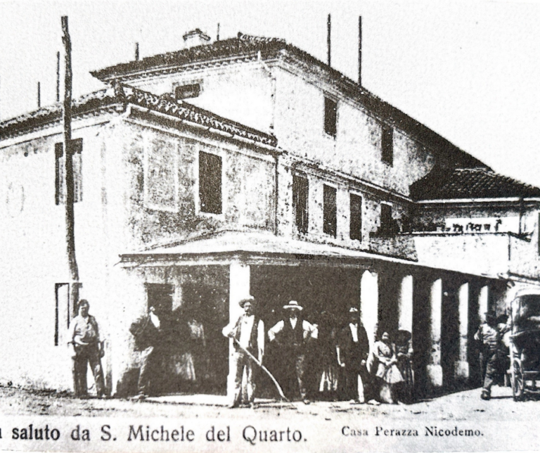 Vecchia immagine della piazza centrale di Quarto D'Altino.